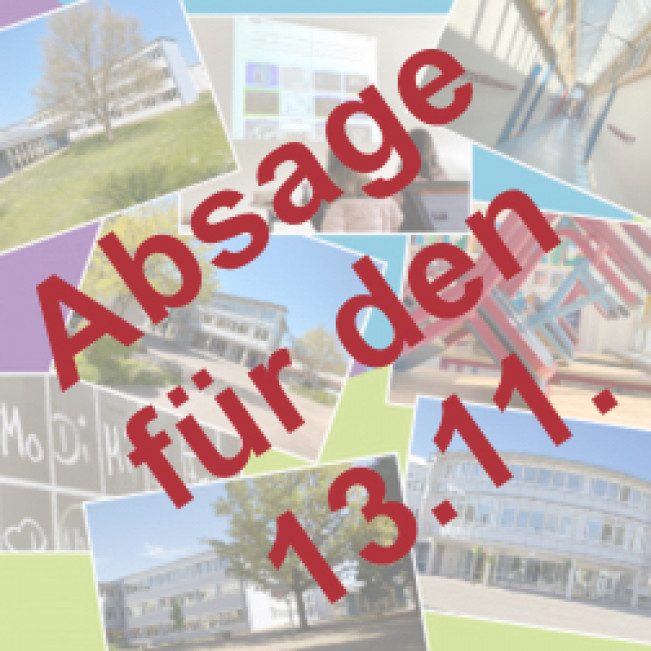 Absage für den Tag der offenen Tür